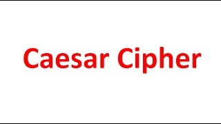 3. Caesar Cipher