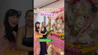 Japanese and Afgan girls celebrate Ganesh Chaturthi 🇮🇳 in Mumbai 😘 #ganpatibappamorya