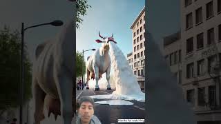 गाय ने दिया करोड़ों लीटर दूध। #cow #animals #cartoon #viralvideo #story #shorts