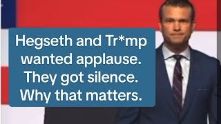 Whiskey Leaks Hegseth and Tr*mp wanted applause. They got silence. 