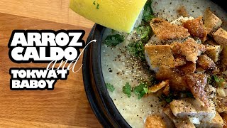Charlie's Cookline: Arroz Caldo & Tokwa't Baboy: rice porridge, fried pork belly, and crispy tofu