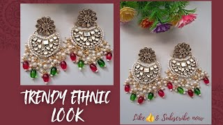 Latest Multicolor Kundan Earrings| Traditional Jewelry Trends| Jewelry making at home | Diy jewelry 