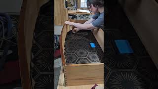 Lining Furniture Drawers With Peel & Stick Wallpaper #diy #furnitureflip #wallpaper