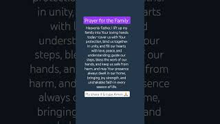 Family Prayer #jesuslovesyou #bibleverse #gospel #faith #familyprayer