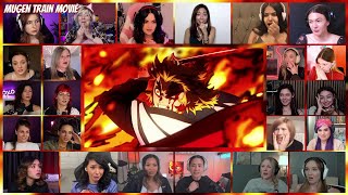 Girls Reaction | Demon Slayer Mugen Train Movie Reaction Mashup | Kimetsu no Yaiba Mugen Train 鬼滅の刃