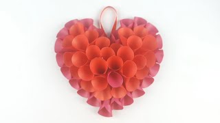Paper heart wall hanging | Beautiful paper wall hanging | DIY valentines day gift