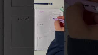 Bullet journal weekly spread with a mini study tracker!✅📚✨