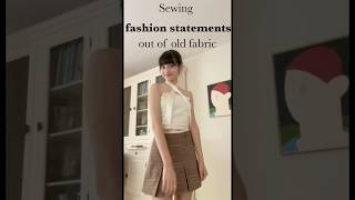 Sewing fashion statements out of old fabric✨  #lou_ism #sewing #upcycling #sewinginspiration