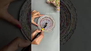 DIY Evil eye wall hanging/ newspaper wall hanging craft ideas #youtubeshorts #shorts #wallhanging
