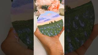 Aesthetic sunset meadow painting 🖌️ #acrylicpainting #acrylic #arttutorial #paintingvideo #art