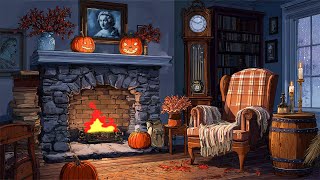 Stormy Halloween Night 1940s and you're listening to vintage music on a room cottage 🌧️🎃