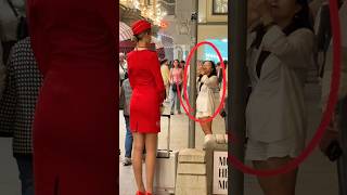 The bright red color of "uniform.teamline" attracts not only eyes, but also people! #reaction