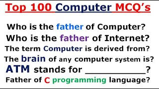 Top 100 Computer Basic MCQs | computer fundamental questions with answers | #gkforcompetitiveexams