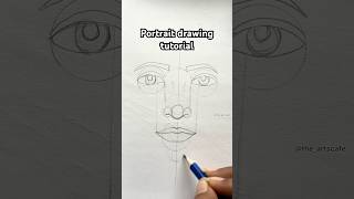 Tutorial: how to draw portrait for beginners #Shorts #Trending