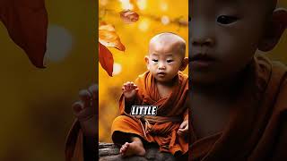 The little monk was assigned the task of sweeping leaves in the temple yard #viral #shortsvideo