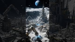 Space Mining - Lunar Excavation #spaceMining #spaceIndustry #futuristicMachines