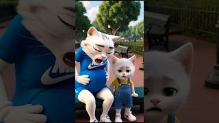 Pregnant Cat Walks with Kitten for the FIRST TIME Ever! 😽 #cat #catlover #shorts #shortvideo #funny