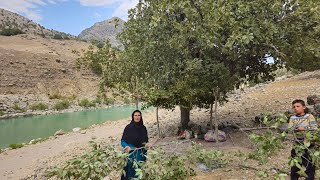 Alone but Unyielding | A Single Mother and Her Orphaned Son by the River and Mountains