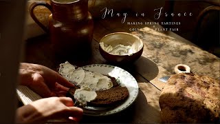 Simple daily life in the French countryside, slow days, plant fair, Spring tartines 🪴🐝