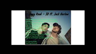 Jung Kook - 3D (Lyrics) ft. Jack Harlow