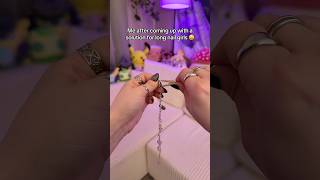 No short nails for me I REFUSE 🫵🏻 #bracelet #longnails #webshop #braceletmaking #jewelryaddict