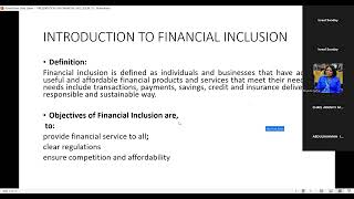 Foundation Level - Financial Inclusion.