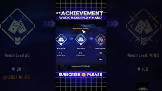 Work Hard Play Hard Achievement Mission ✅ | How To Complete Achievement #freefire #shorts #ankitbhai