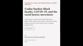 Undue burden: Black faculty, COVID-19, and the racial justice movement | RTCL.TV