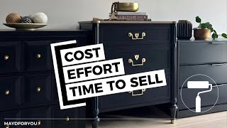 Flipping Furniture for Profit: 3 Black Nightstand Makeovers Compared