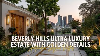 Beverly Hills Ultra Luxury Estate with Golden Details and Spectacular Skyline Vistas