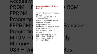computer related full form #laptop #shorts #kvcomputertech #KV Computer TECH