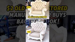 $2 Old Sofa Restored, Manufacturer Buys Back for $10K! #diy #sold #makemoney #revamping