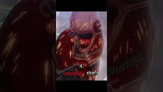 Top 4 Titans in season 1 #anime #aot #titans #top