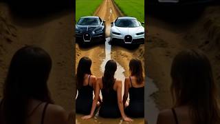 BUGATTI ACTION in rice field with beautiful women!! #bugatti #women #girls #girl #action