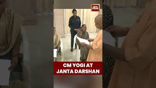 Uttar Pradesh #cmyogi Adityanath addresses public grievances at 'Janta Darshan' in Lucknow.