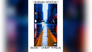 Sia ~ Cheap Thrills []English Status[] |Status Video|▪︎Feel This Song▪︎