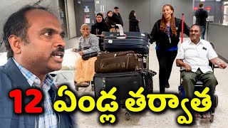 Why is it so difficult? 🔥 Parents USA Arrival in Wheel Chair 🔥 America Telugu Vlogs