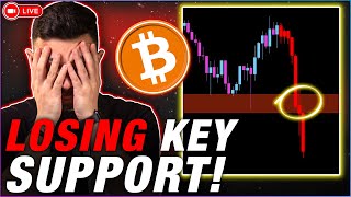 LIVE Bitcoin Dump! Approaching Very Key Level!