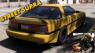 MK 3 SUPRA Simple Street Build - Forza Horizon 5 w/ Wheel + Shifter Gameplay