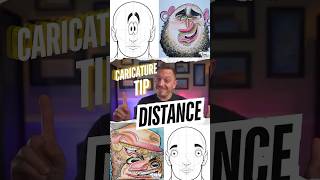 Caricature Tip: Distance. Exaggerate your #caricatures further by applying Distance. #howtodraw