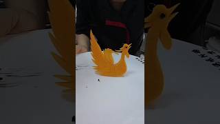 Pumpkin peacocks carving/ vegetablescarving art. #vegetablecarving#vegetablecarvingart