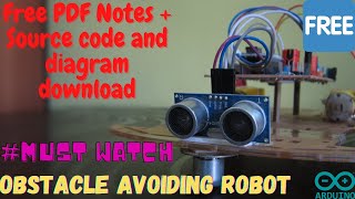 Arduino obstacle avoiding robot with L293d motor sheild project tutorial for beginners