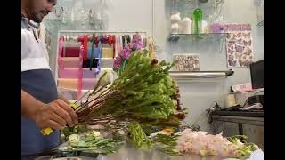 glass flower bouquet ,florist soudi arabia jeddah