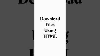 HTML Download Attribute Problem Fixed!#html #htmltutorial