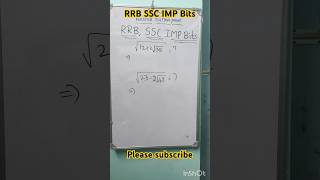 RRR NTPC Important bits👍💯 | SSC #rrb #ssc #ssccgl #rrbntpc #maths #rrbmaths #education #competitive