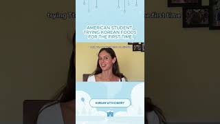 American student reacts to the Korean food