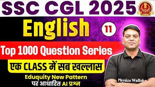 SSC CGL English Classes 2025 | SSC CGL English 1000 Most Expected Questions | By Vivek Sir