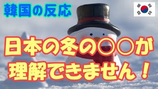 【韓国の反応】日本の冬の○○が理解できません！【韓国人の反応・海外の反応】