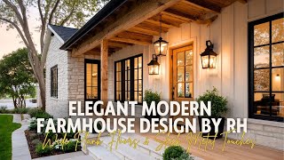 Elegant Modern Farmhouse Design by RH   Wide Plank Floors & Sleek Metal Touches