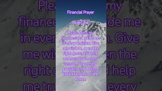 a financial prayer